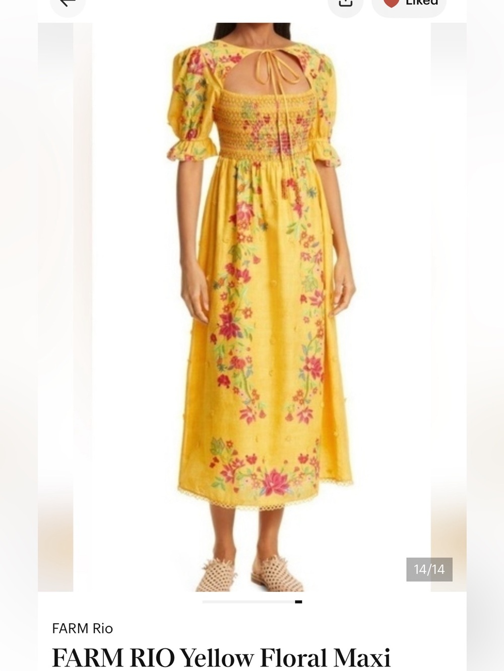 NWT FARM Rio Yellow Flower Dream Maxi Dress video